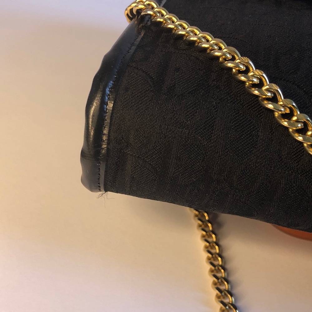 Pre Love Dior monogram Black Clutch with Gold Chain Strap - Picture 12 of 16